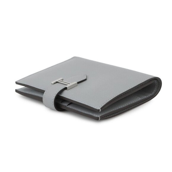 HERMES Bean compact Veau Madame Green Pantan - Picture 3 of 13